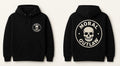 Moral Outlaw Circle Skull Hoodie (Black)
