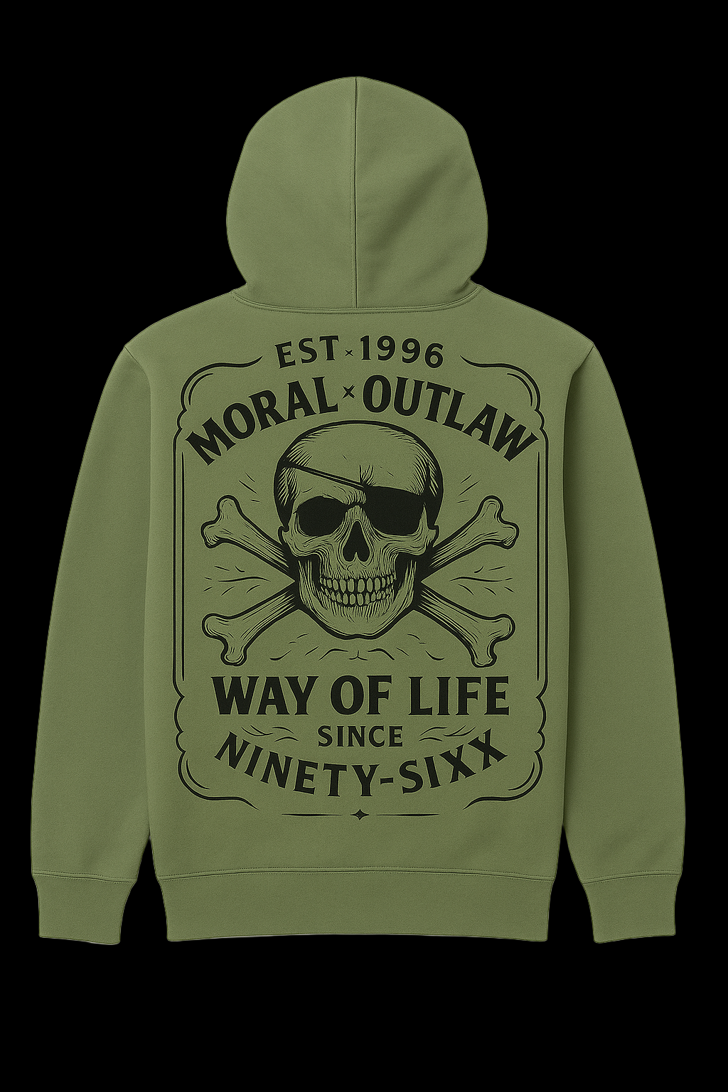 Moral Outlaw “Way of Life” Hoodie (Military Green)